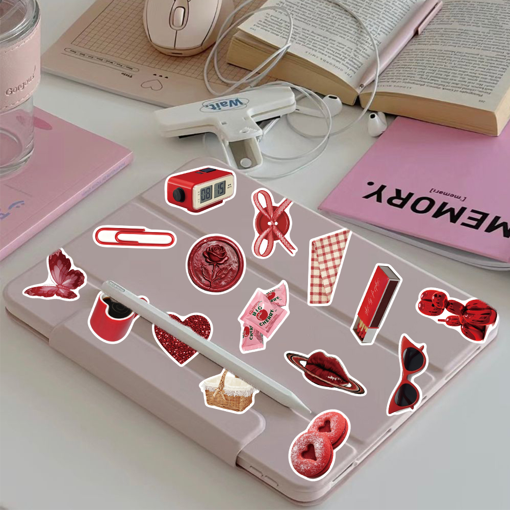 50pcs Cherry Coloured Graffiti - Sticker Luggage Decorative recension och pris