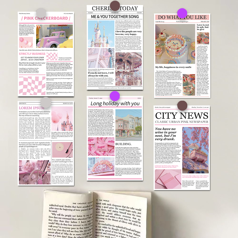 10×15CM 10PCS Pink Memory Post - Sticker Luggage Decorative recension och pris