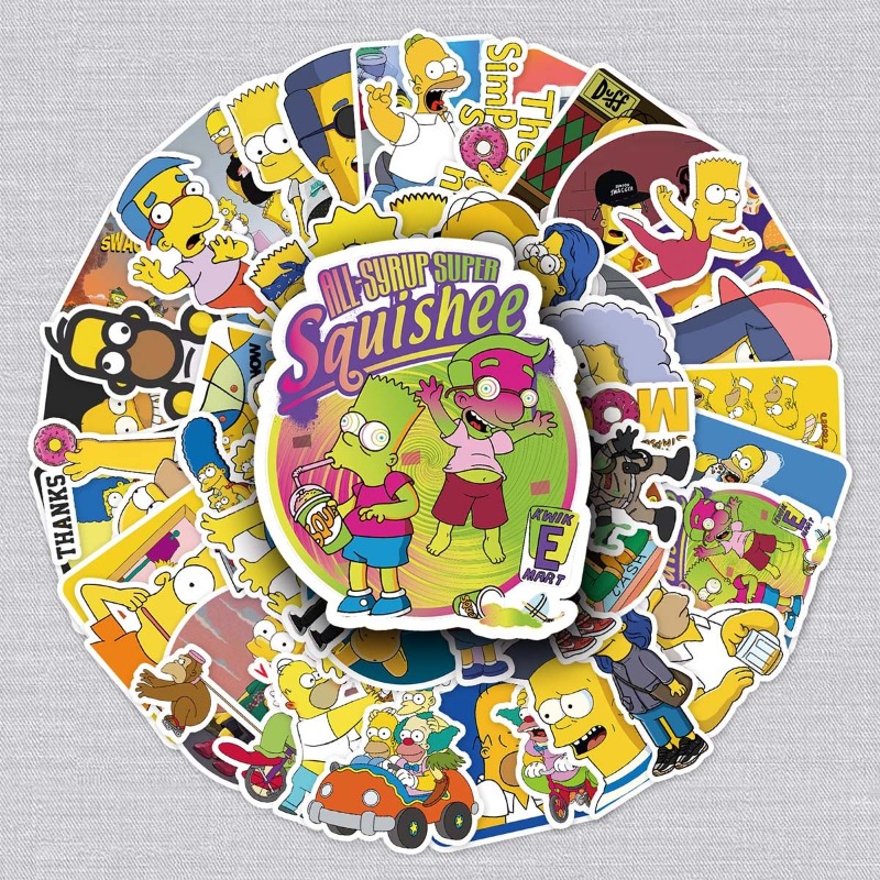 New Creative The Simpson Stick - Sticker Luggage Decorative recension och pris