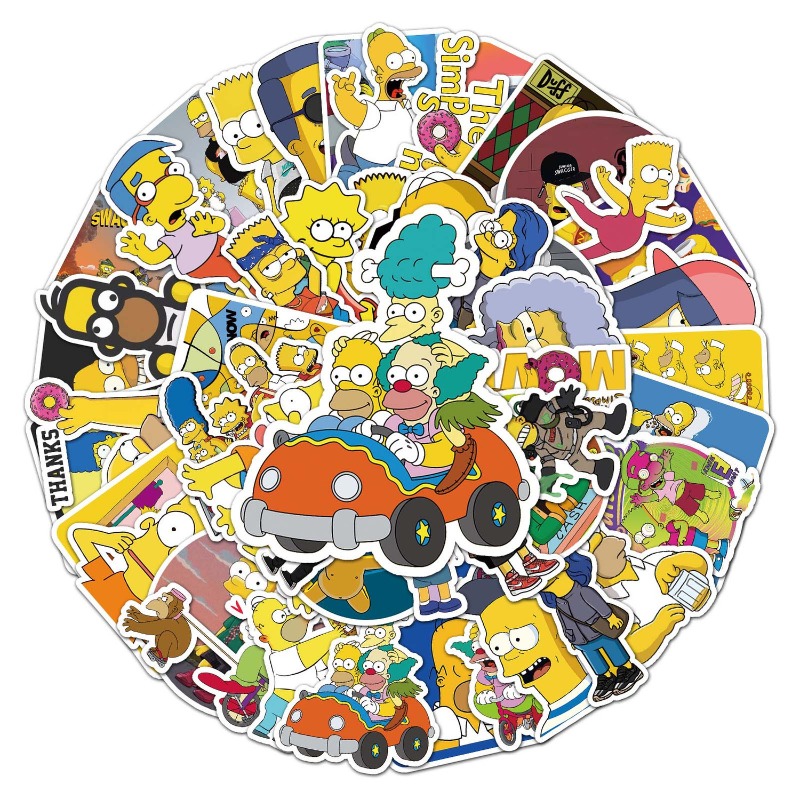 New Creative The Simpson Stick - Sticker Luggage Decorative recension och pris