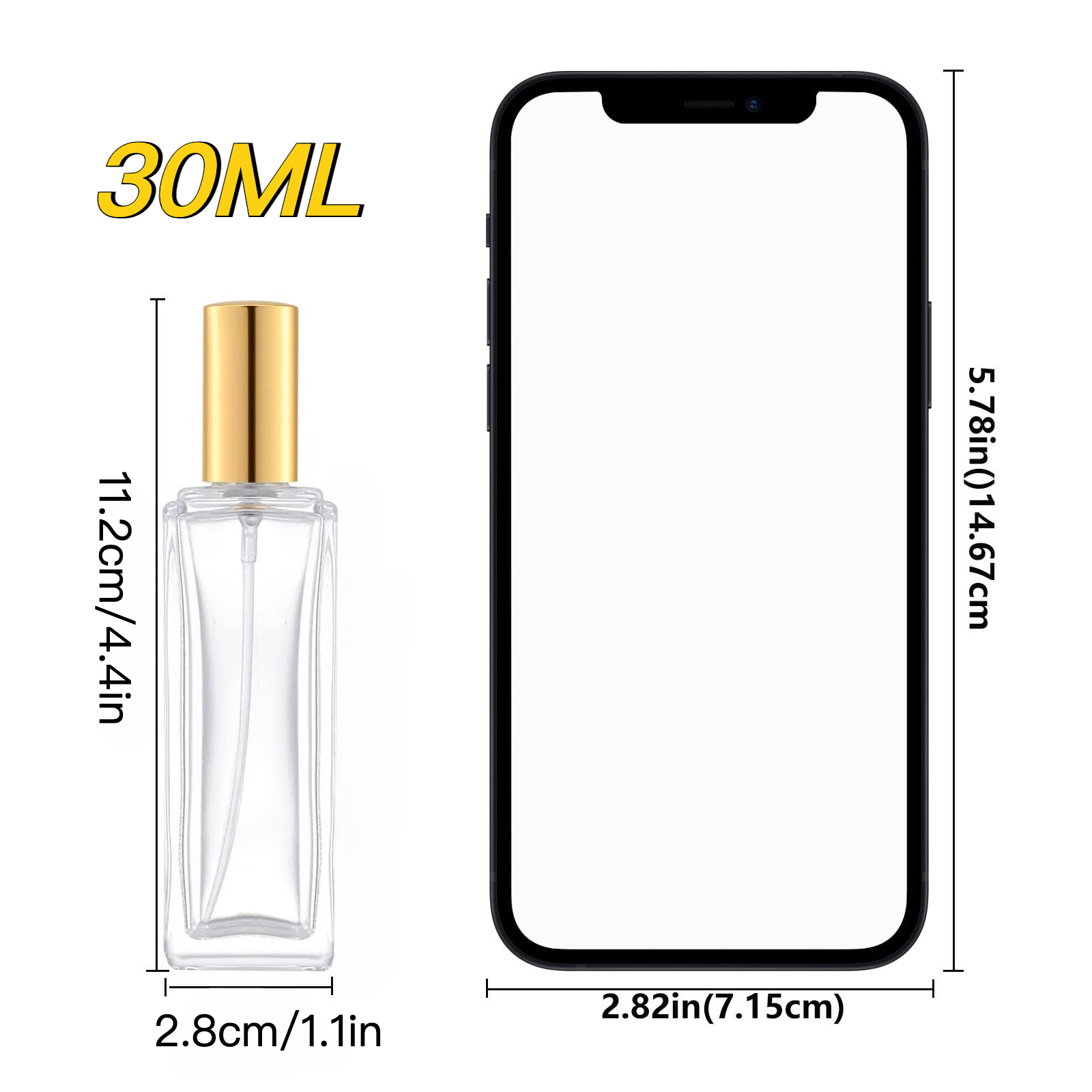 2pcs Perfume Bottle Spray Empt - Travel Accessories High End recension och pris