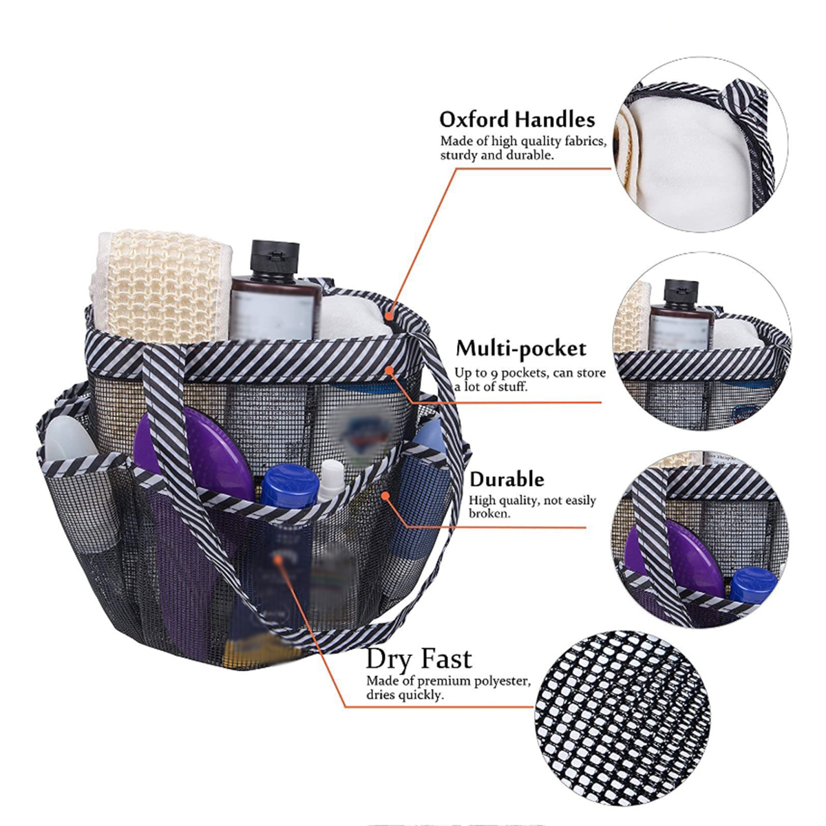 Striped Toiletry Bag Unisex Ba - Travel Accessories Toiletry Bag recension och pris