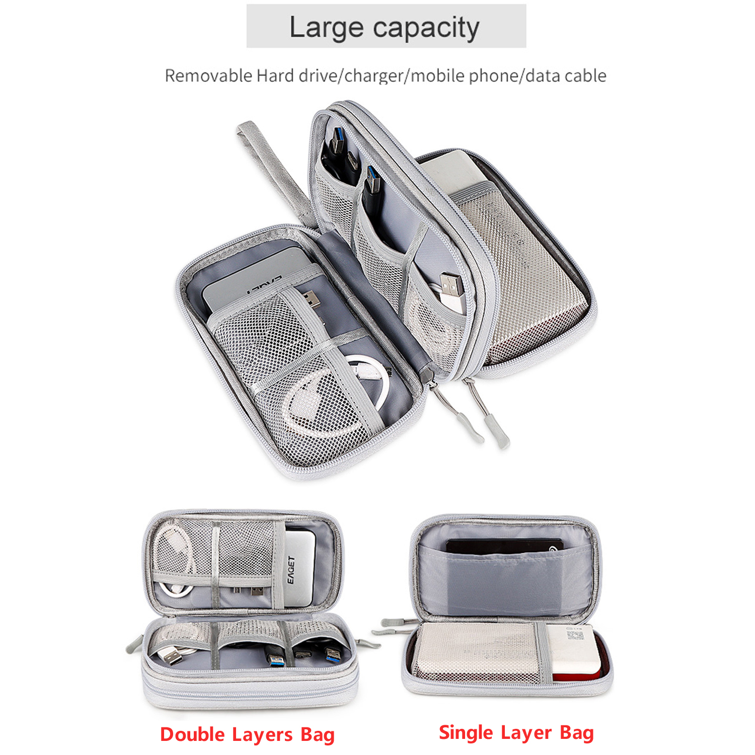 Multifunctional Makeup Bag Cab - Cable Organizer Travel recension och pris