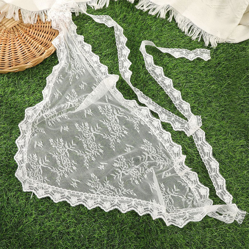 New 1Pc Triangle Lace Scarf Wh - Travel Accessories For Elderly recension och pris