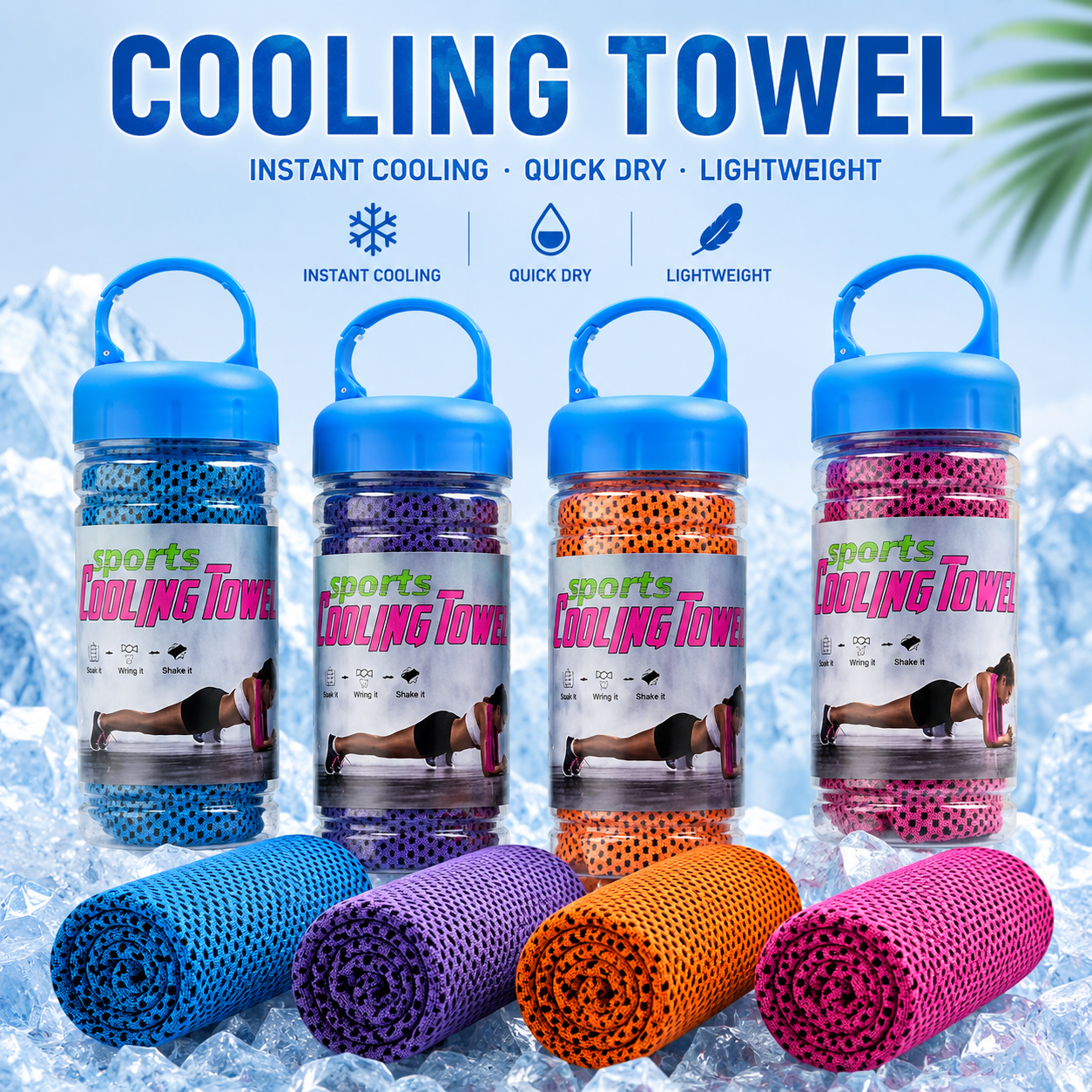 Cooling Towel with Portable Bo - Travel Accessories Bottles recension och pris