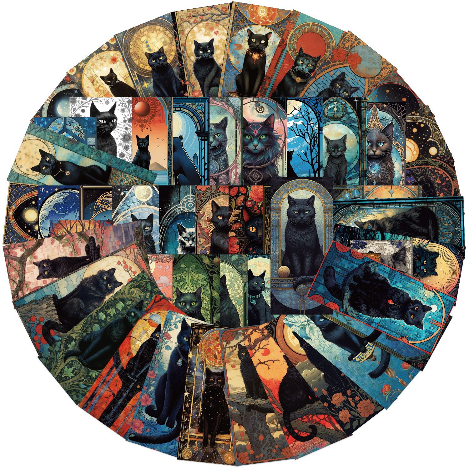 60PCS Dark Gothic Black Cat Ho - Sticker Luggage Decorative recension och pris