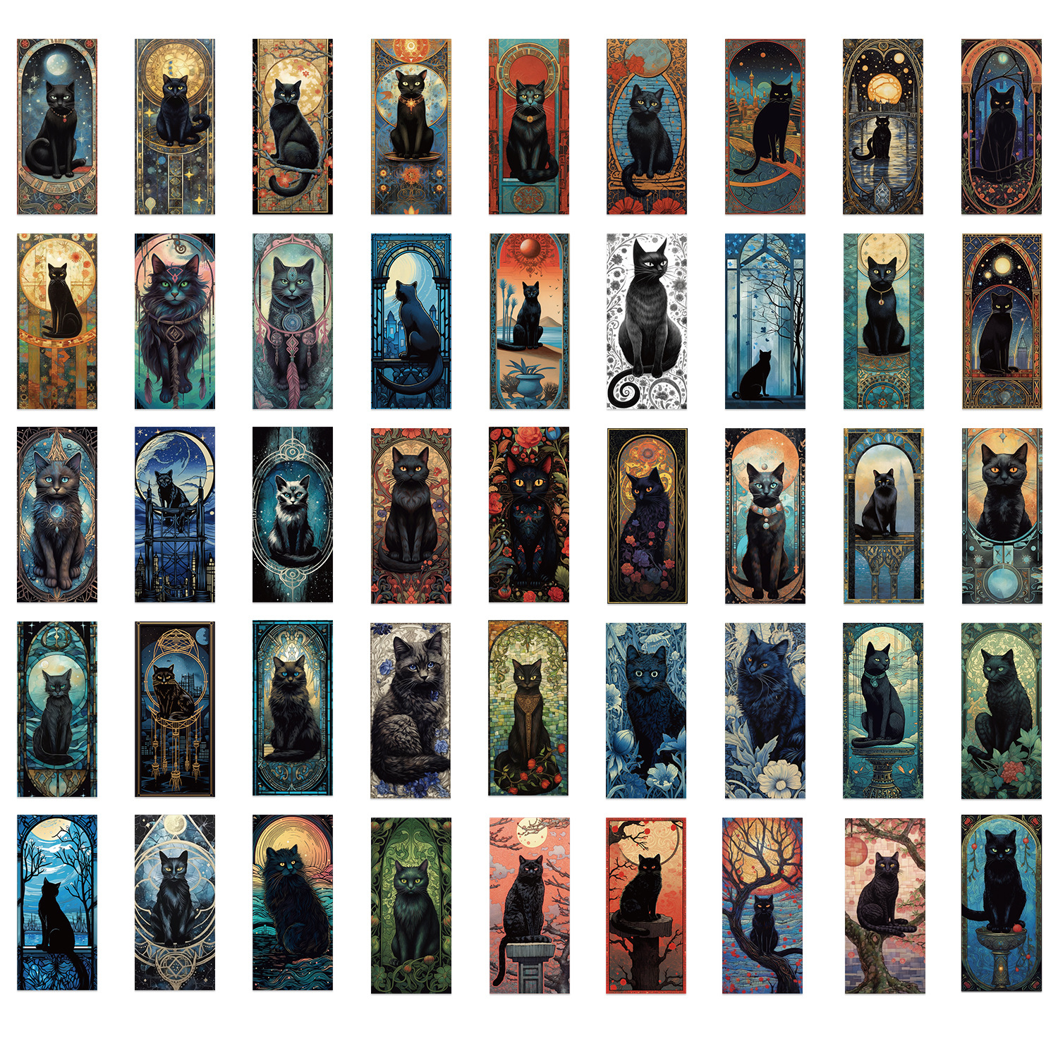 60PCS Dark Gothic Black Cat Ho - Sticker Luggage Decorative recension och pris