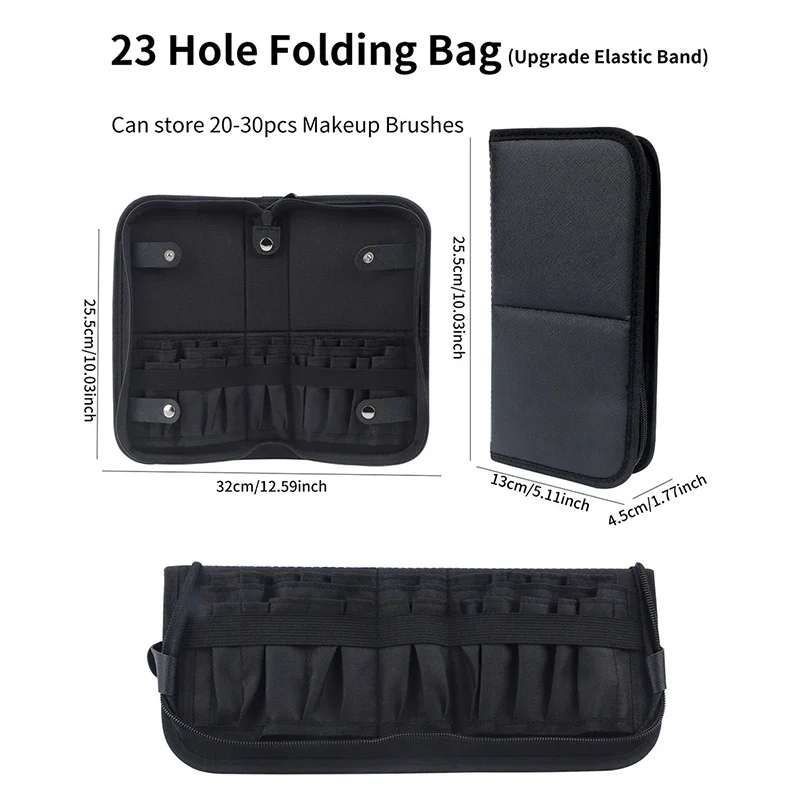 29/23 Holes Foldable Makeup Br - Travel Accessories Toiletry Bag recension och pris