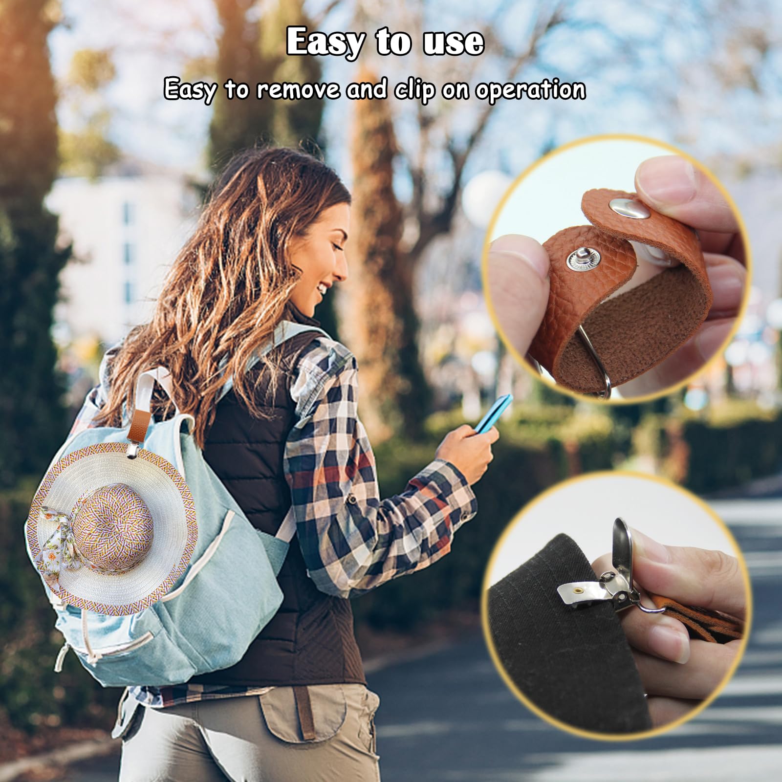 PU Leather Hat Clip for Travel - Travel Accessories Bag For Men recension och pris