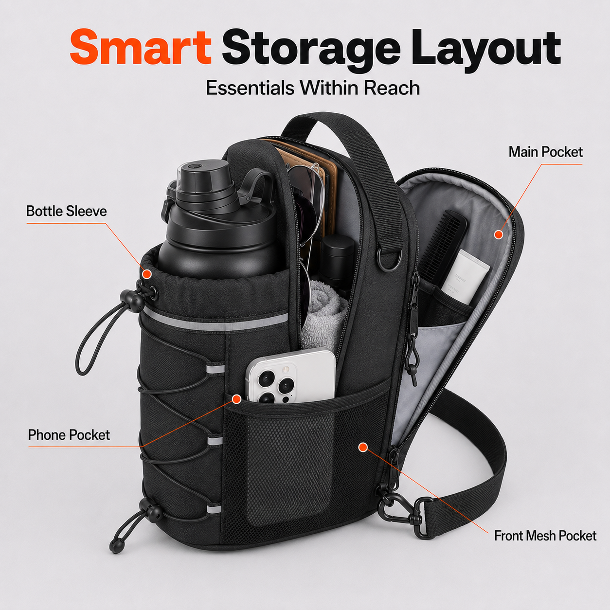 Magnetic Gym Bottle Bag Water  - Travel Accessories Bottles recension och pris