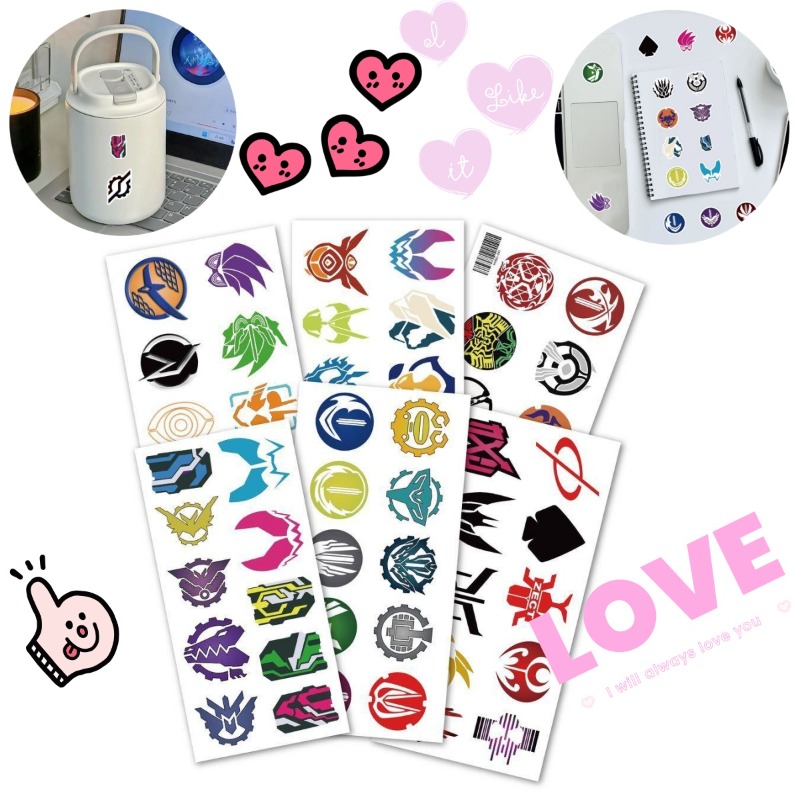 60 Sheets Kamen Rider Logo Sti - Sticker Luggage Decorative recension och pris