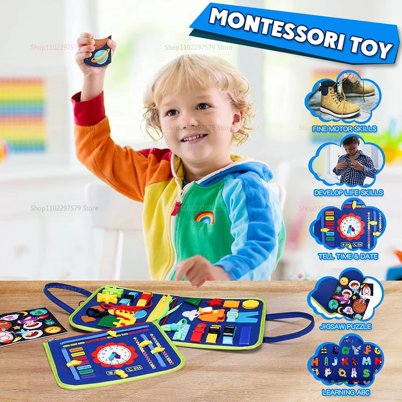 Toddler Busy Board for Montess - Travel Accessories Market recension och pris