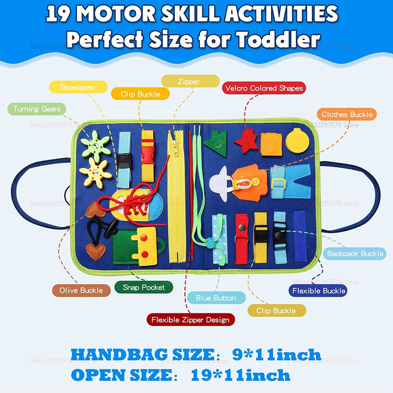 Toddler Busy Board for Montess - Travel Accessories Market recension och pris